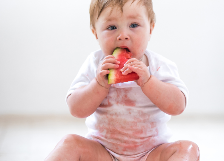 serving larger food to baby